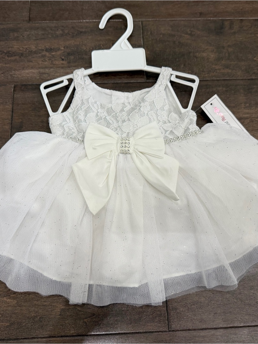 Sweet Heart Rose White Infant Lace Dress